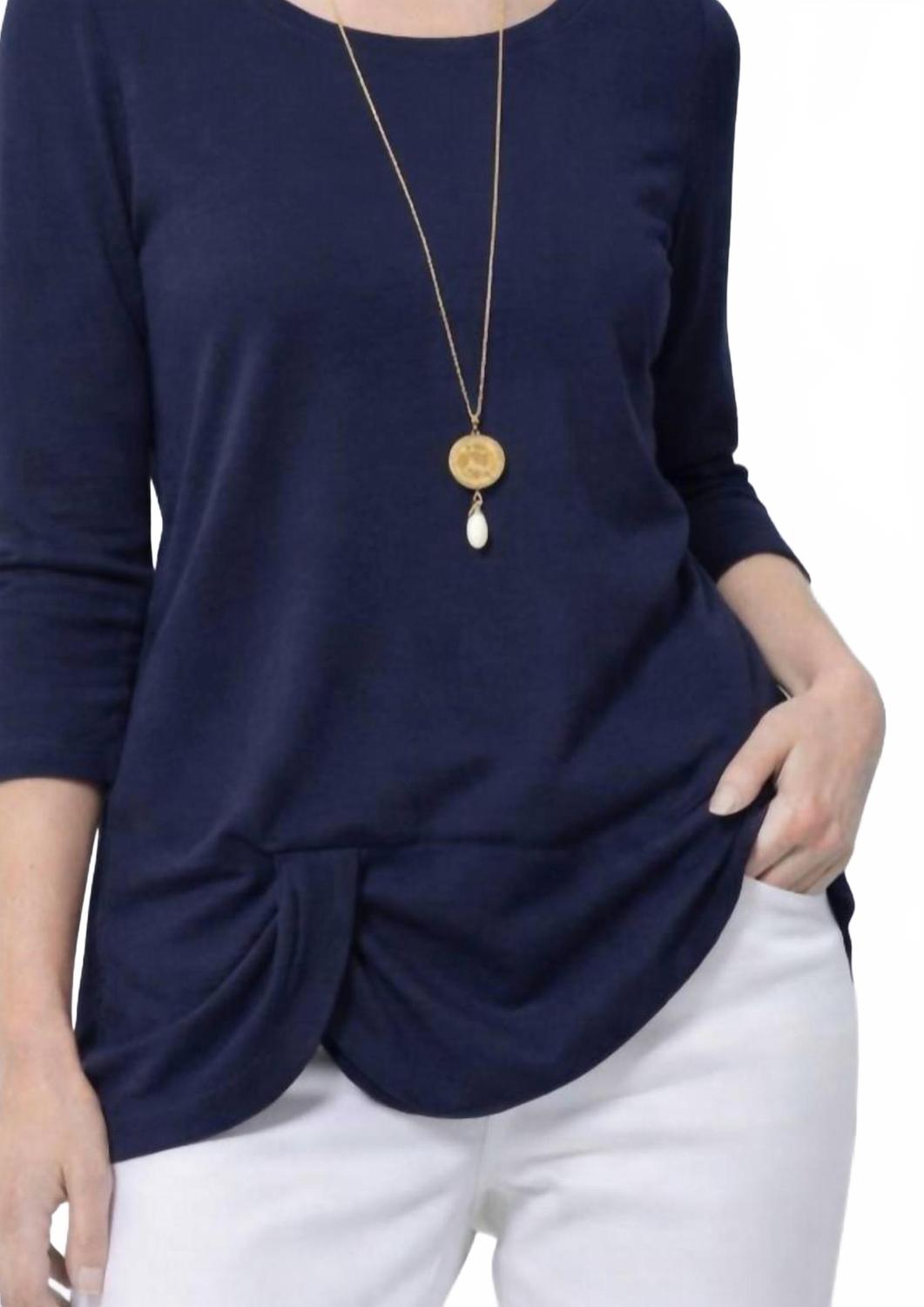 Faro Knot Tunic In Navy