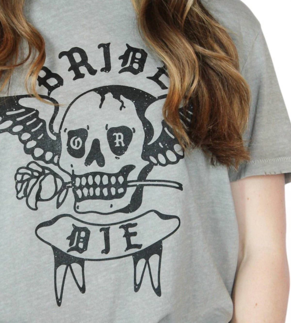 Bride Or Die Tee In Grey