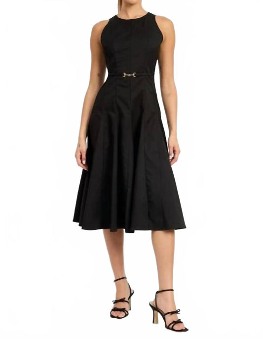 Clarisse Midi Dress In Black