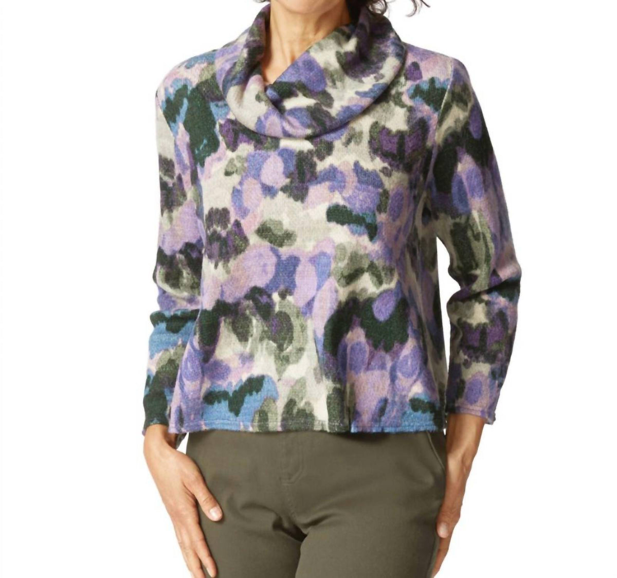Midnight Cowl Neck Sweater In Multicolor