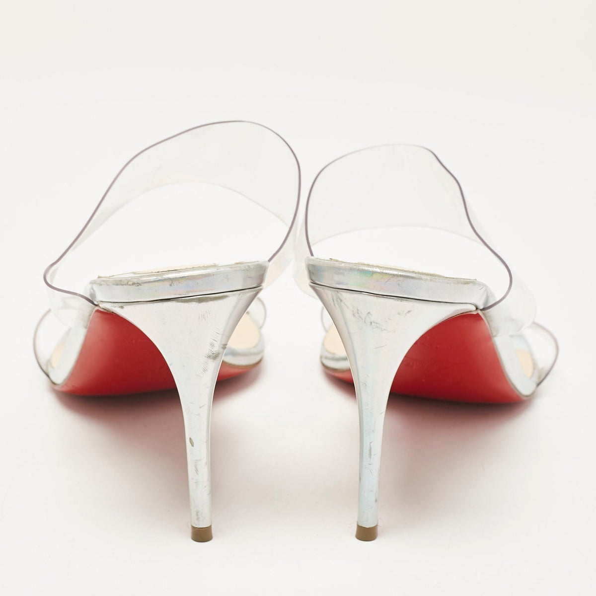 Christian Louboutin Transparent PVC Just Nothing Slide Sandals Size 39