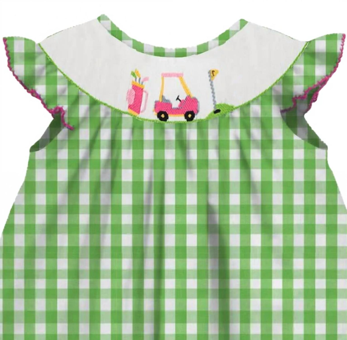 Girls' Golf Bishop Dress In Lime Green