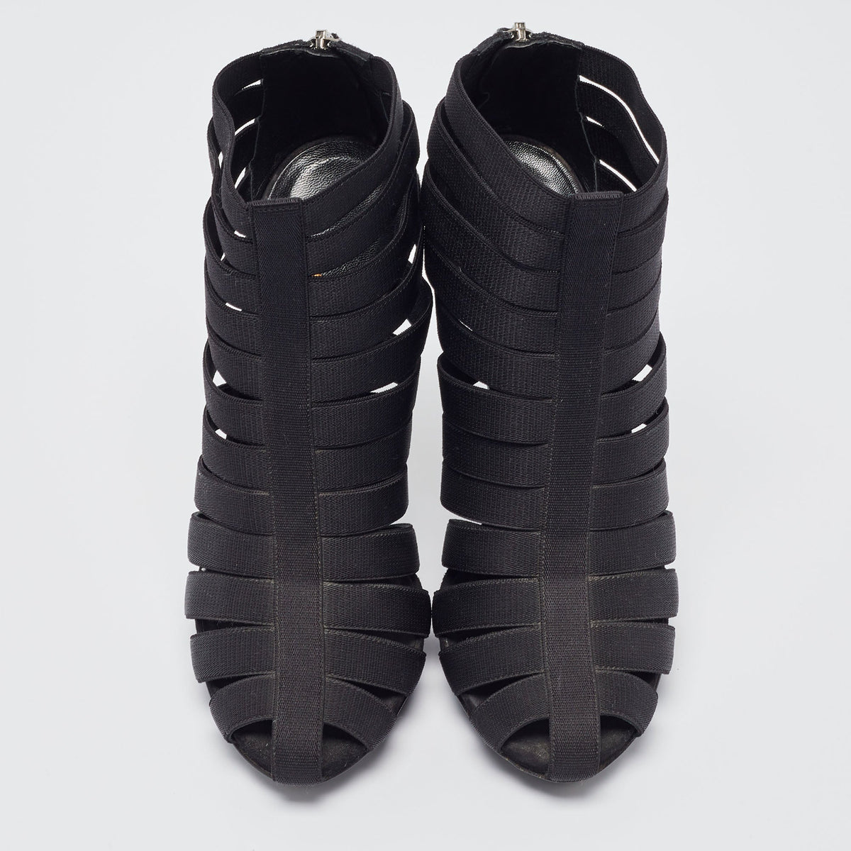 Gucci Size 36.5 Black Elastic and Suede Ankle Length Boots