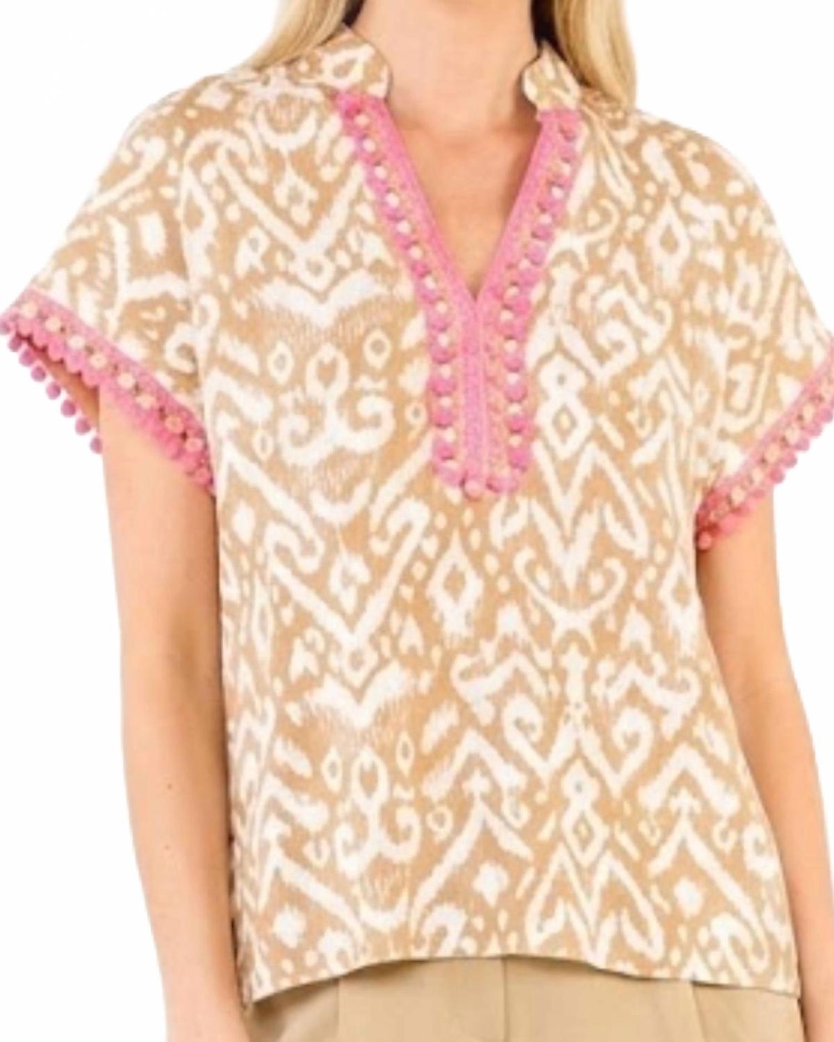 Desert Bloom Blouse In Beige