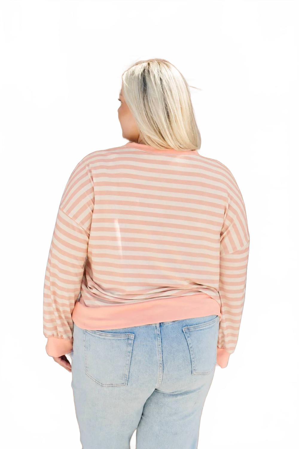 Sandra Crewneck Top In Pink