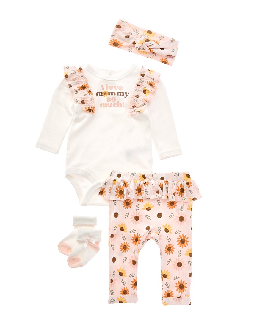 Catherine Malandrino 4Pc Girls Bib Sets