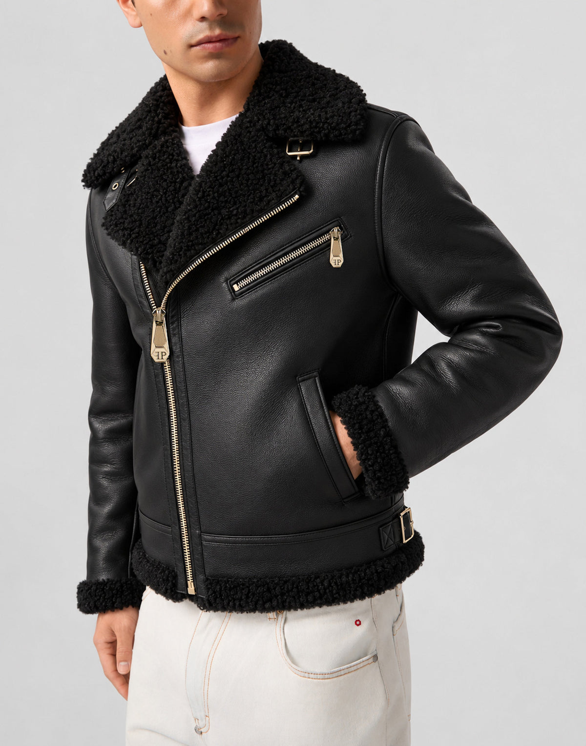 Shearling Biker Jacket Cocco Inserts