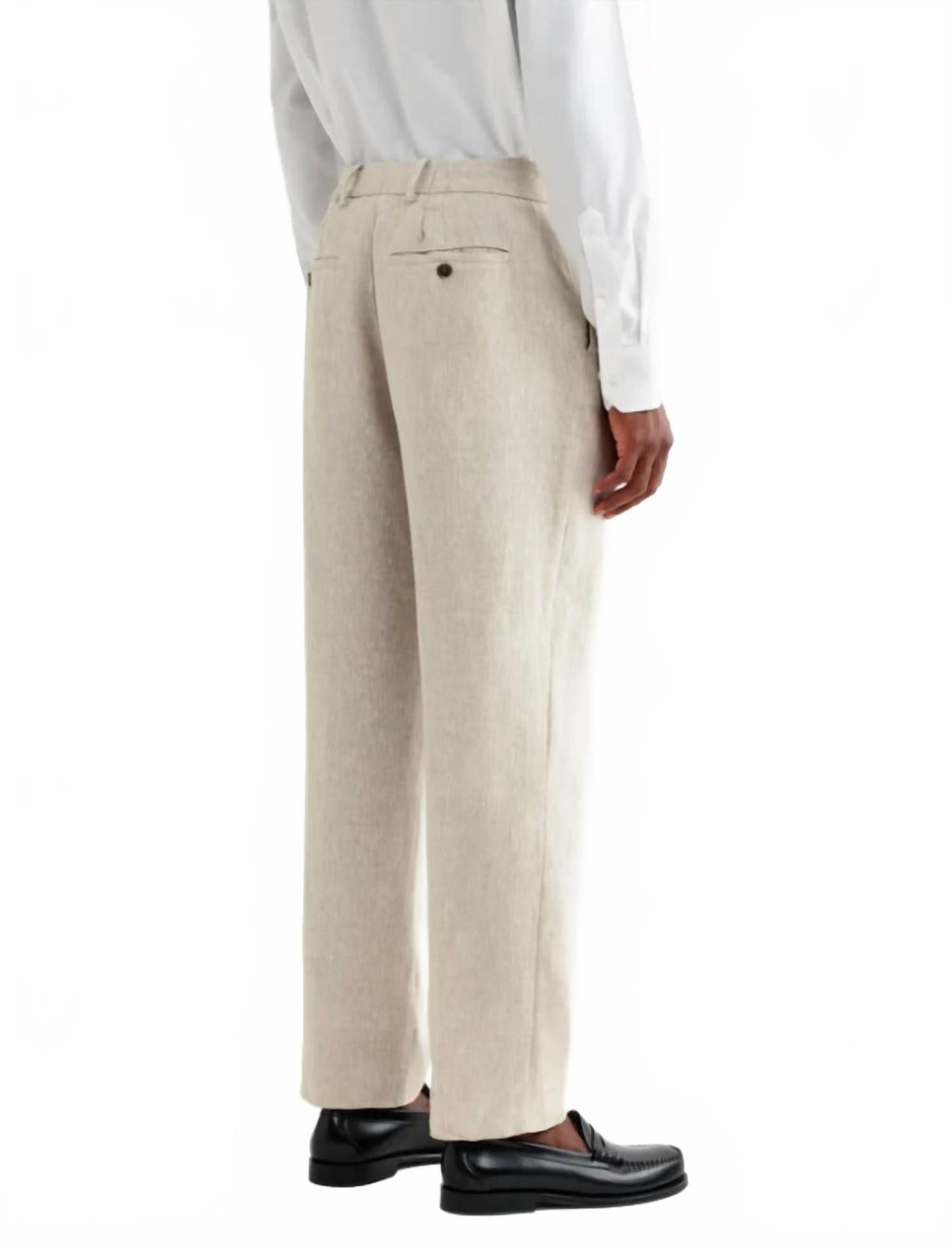 Aubyn Linen Relaxed Fit Trousers In Natural