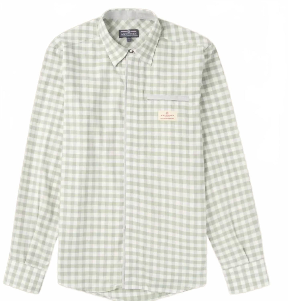 Men's V-Bond Classic Shirt In Chequered Willow Green