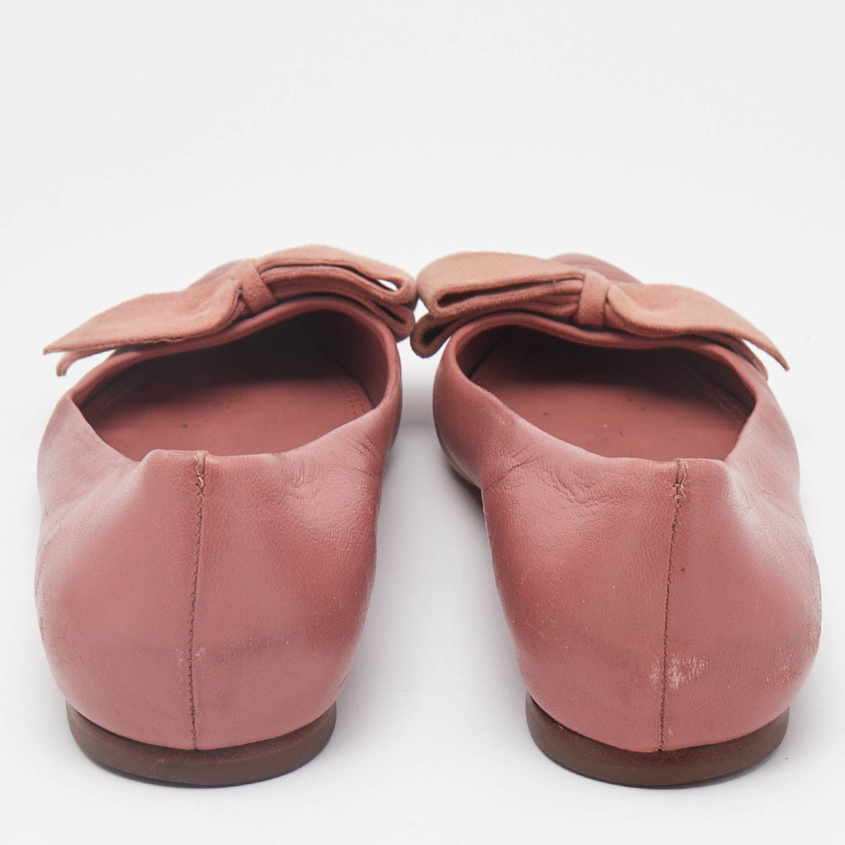 Tory Burch Pink Leather Bow Ballet Flats Size 38.5