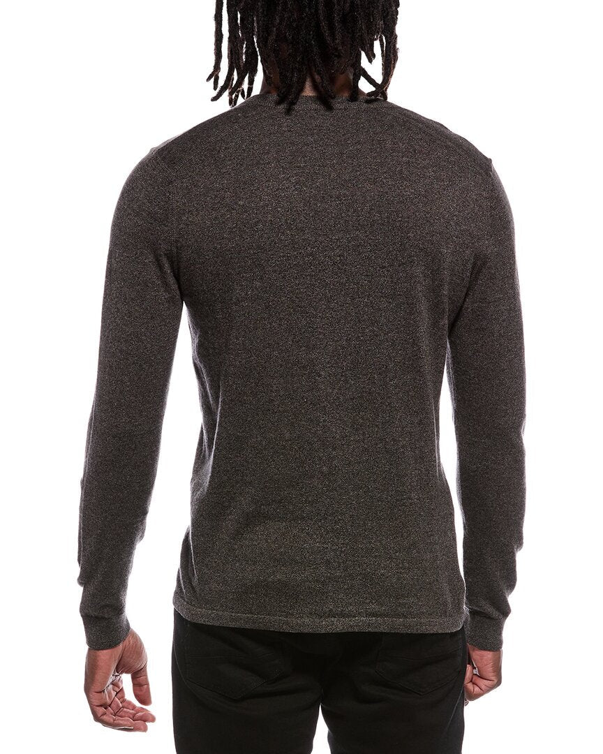 Autumn Cashmere Italian Long Placket Coverstitch Henley