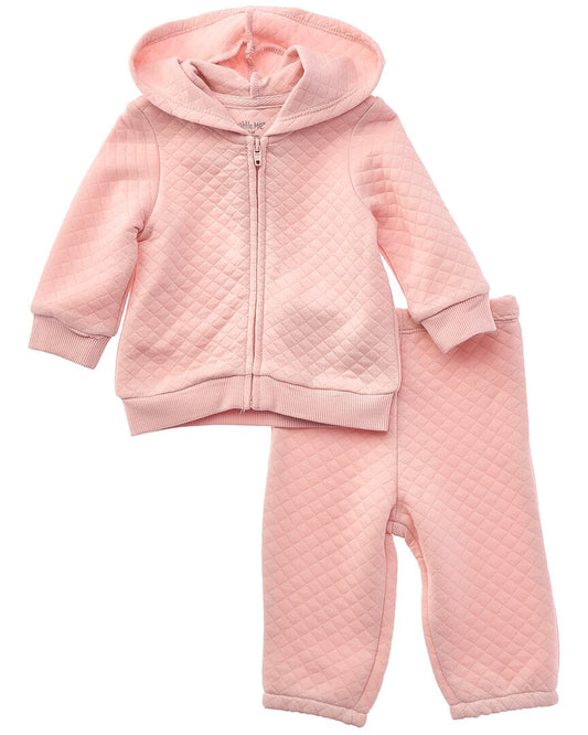 Little Me Quilted Hoodie Set