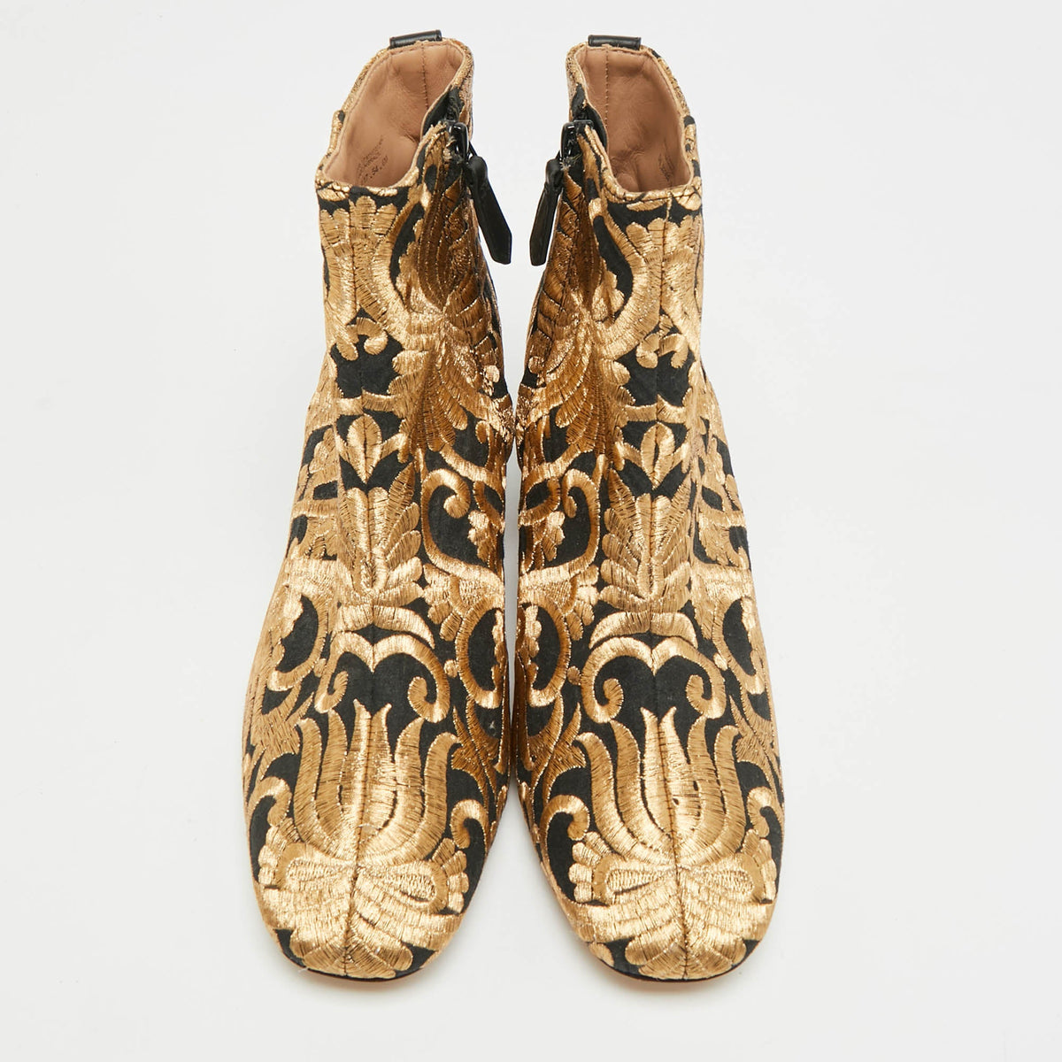 Tory Burch Gigi Size 36 Brown Brocade Fabric Ankle Length Boots