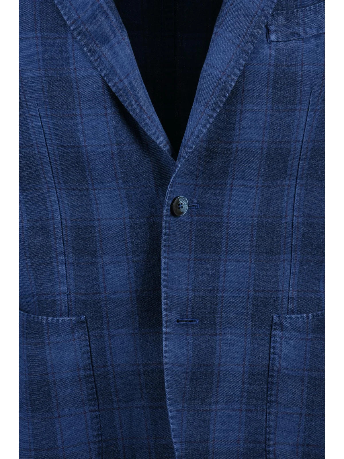 Light Blue Linen Cotton Rounded Blazer