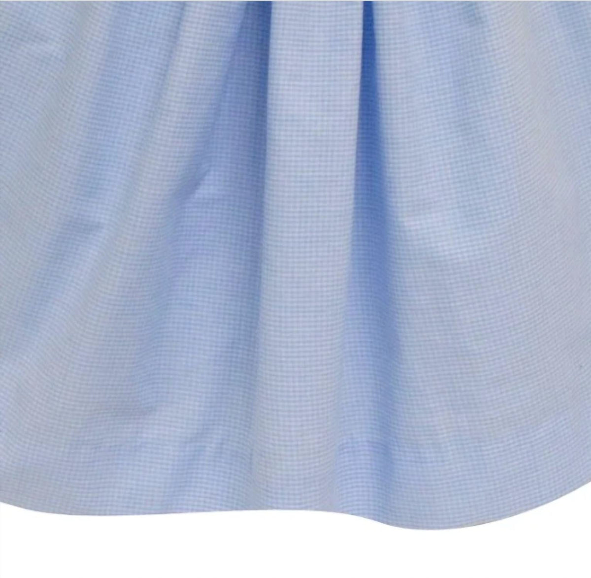 Girls' Birthday Smocked Angel Wing Bishop Dress In Light Blue Gingham