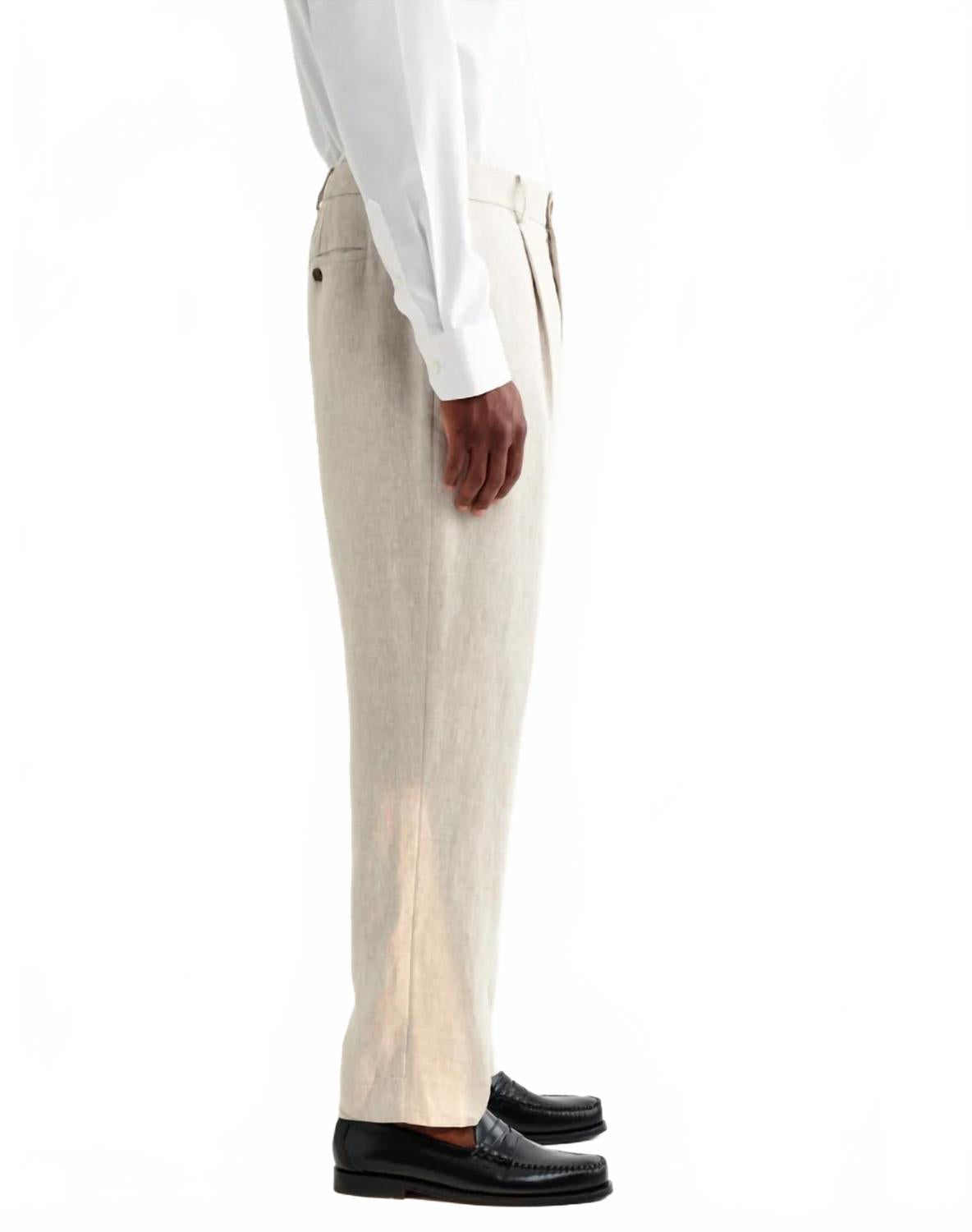 Aubyn Linen Relaxed Fit Trousers In Natural
