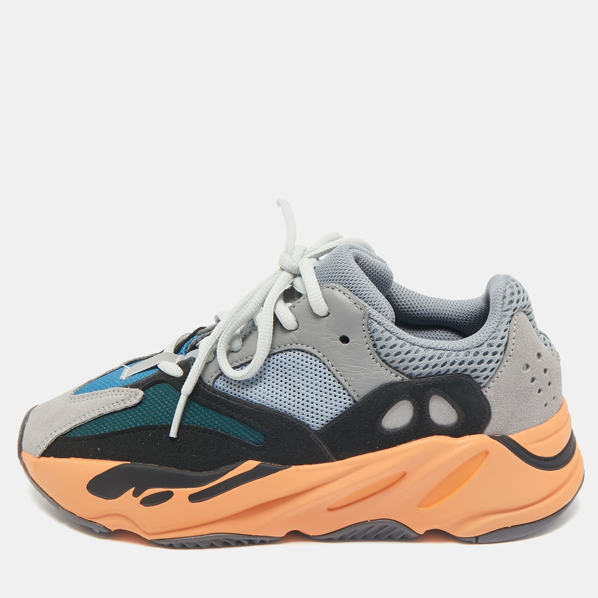 Yeezy x Adidas Multicolor Leather and Suede Boost 700 Wave Runner Sneakers Size 39 1/3