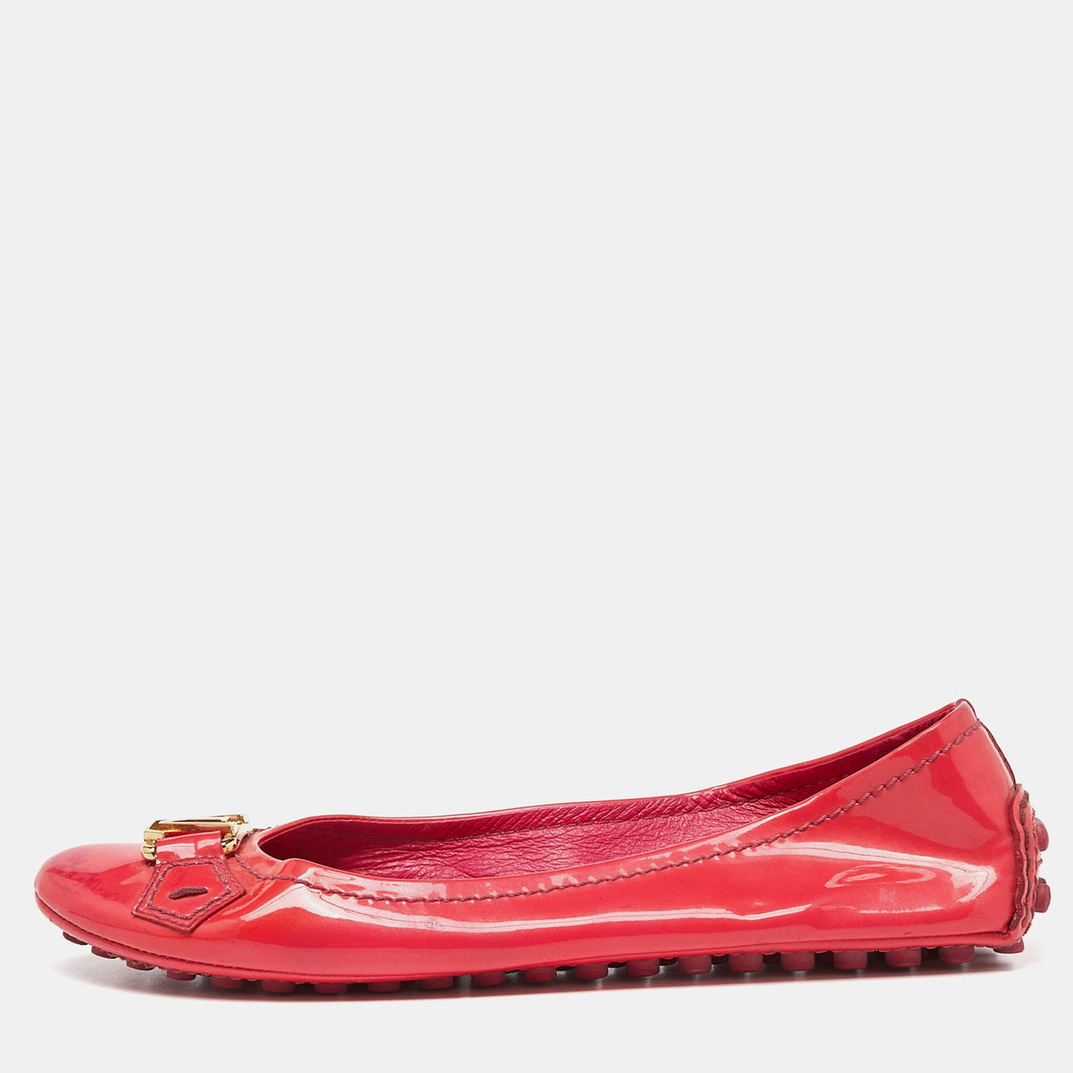 Louis Vuitton Size 35.5 Pink Patent Leather Ballet Flats