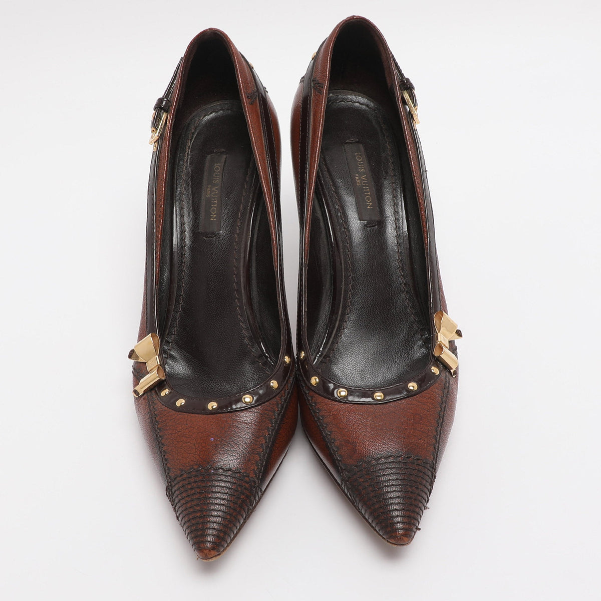 Louis Vuitton Size 37 Brown Leather Pumps