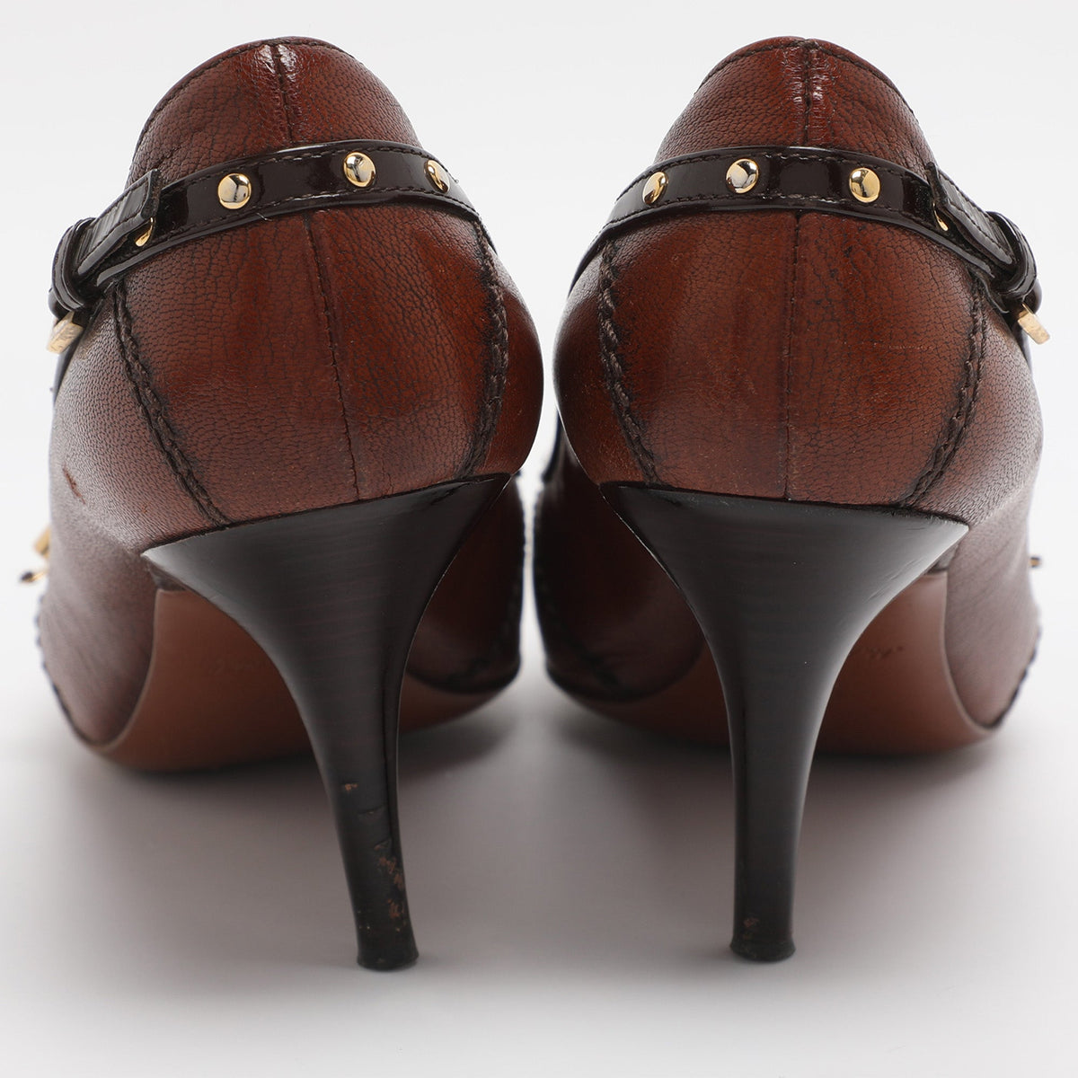 Louis Vuitton Size 37 Brown Leather Pumps