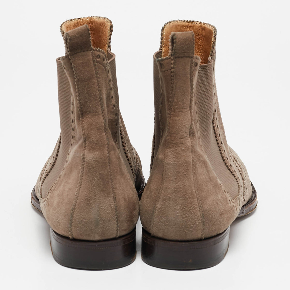 Hermes Grey Suede Brighton Low Ankle Boots Size Size 37