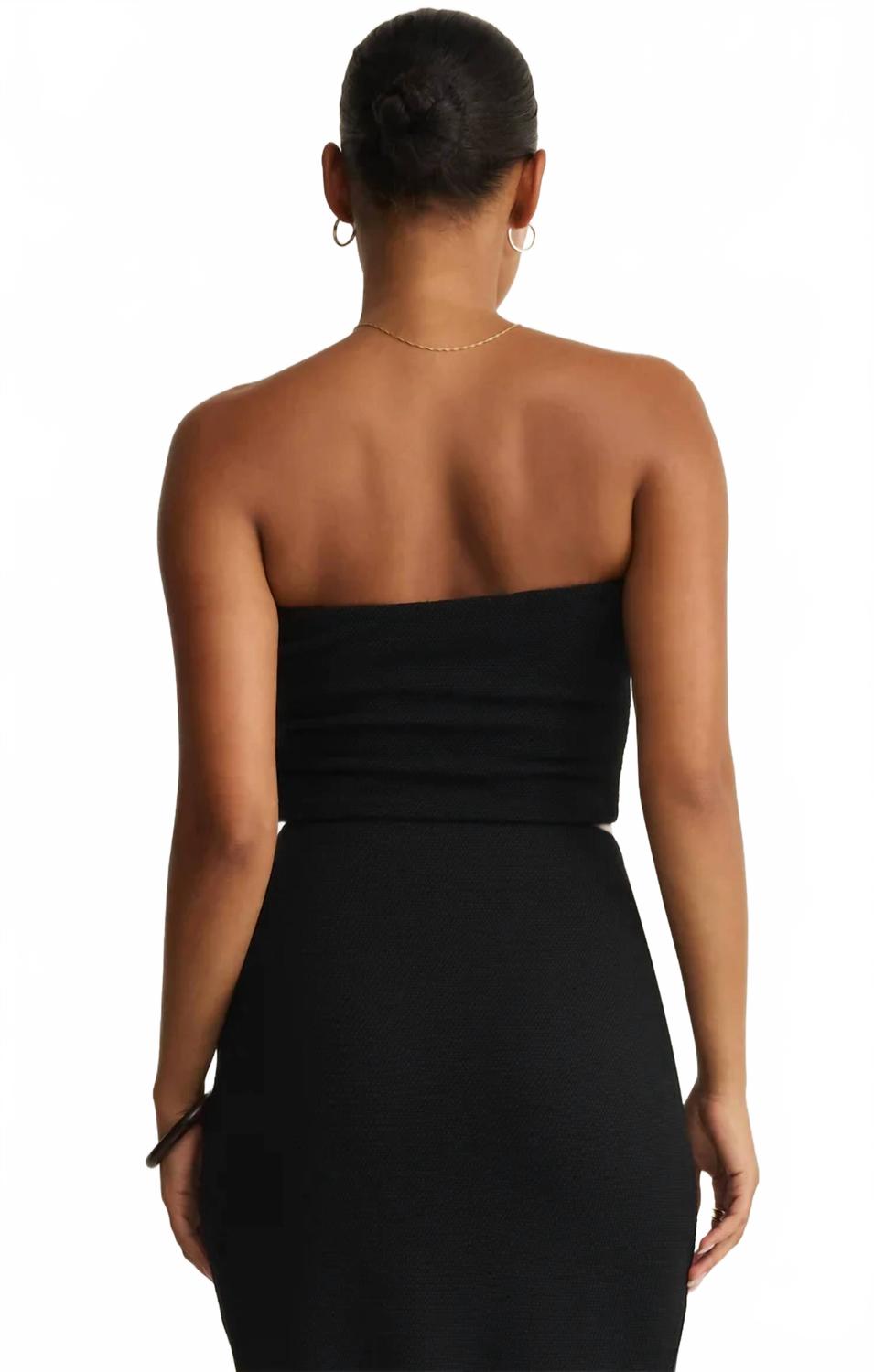 Caffari Tube Top Tank Top In Black