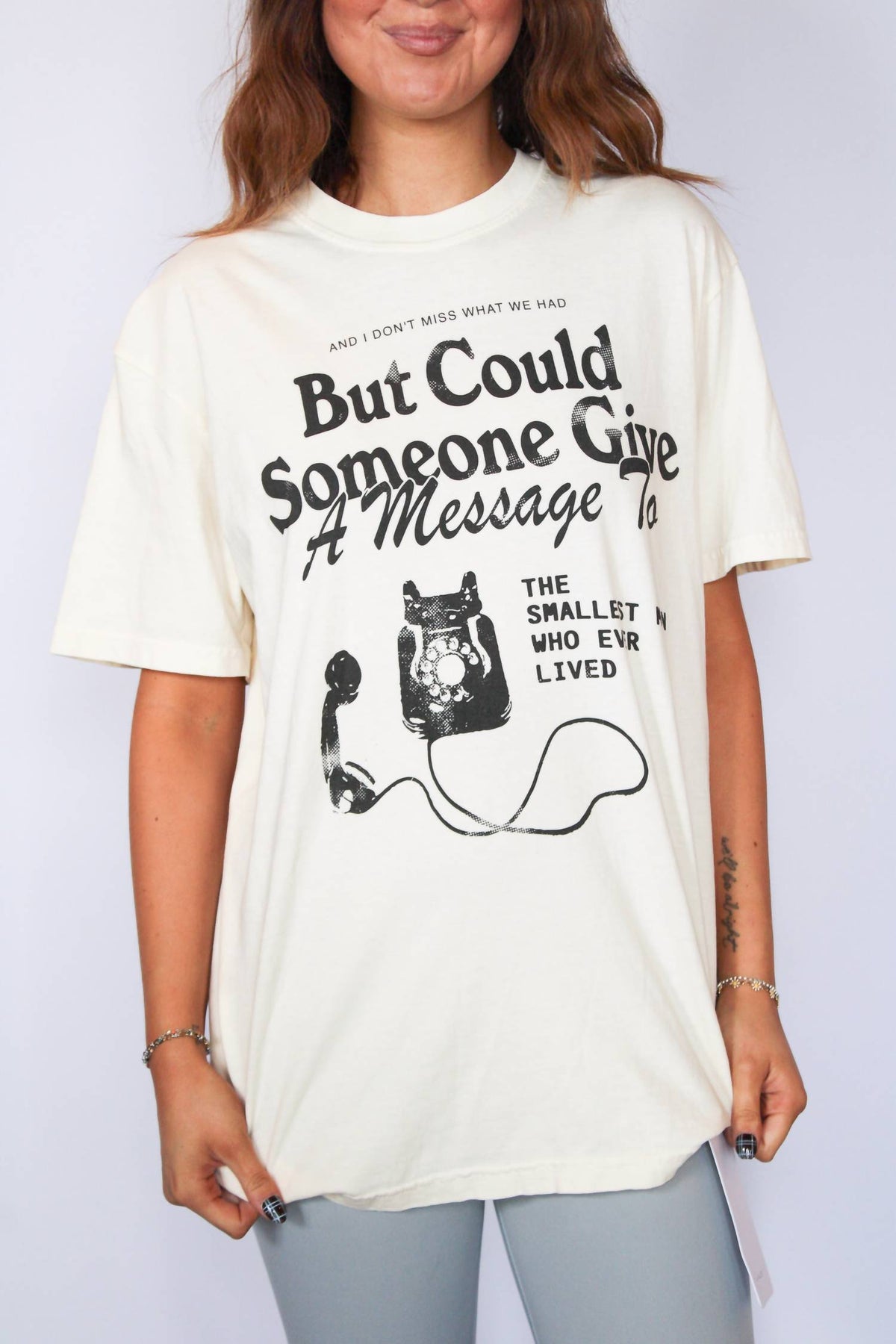 Give A Message Tee In Cream