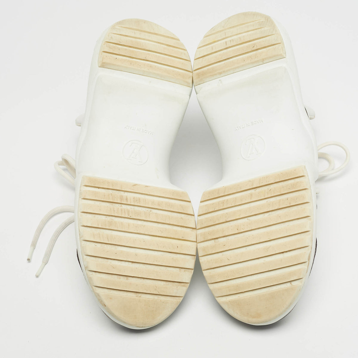 Louis Vuitton White/Brown Monogram Canvas and Mesh Archlight Lace Up Sneakers Size 37.5