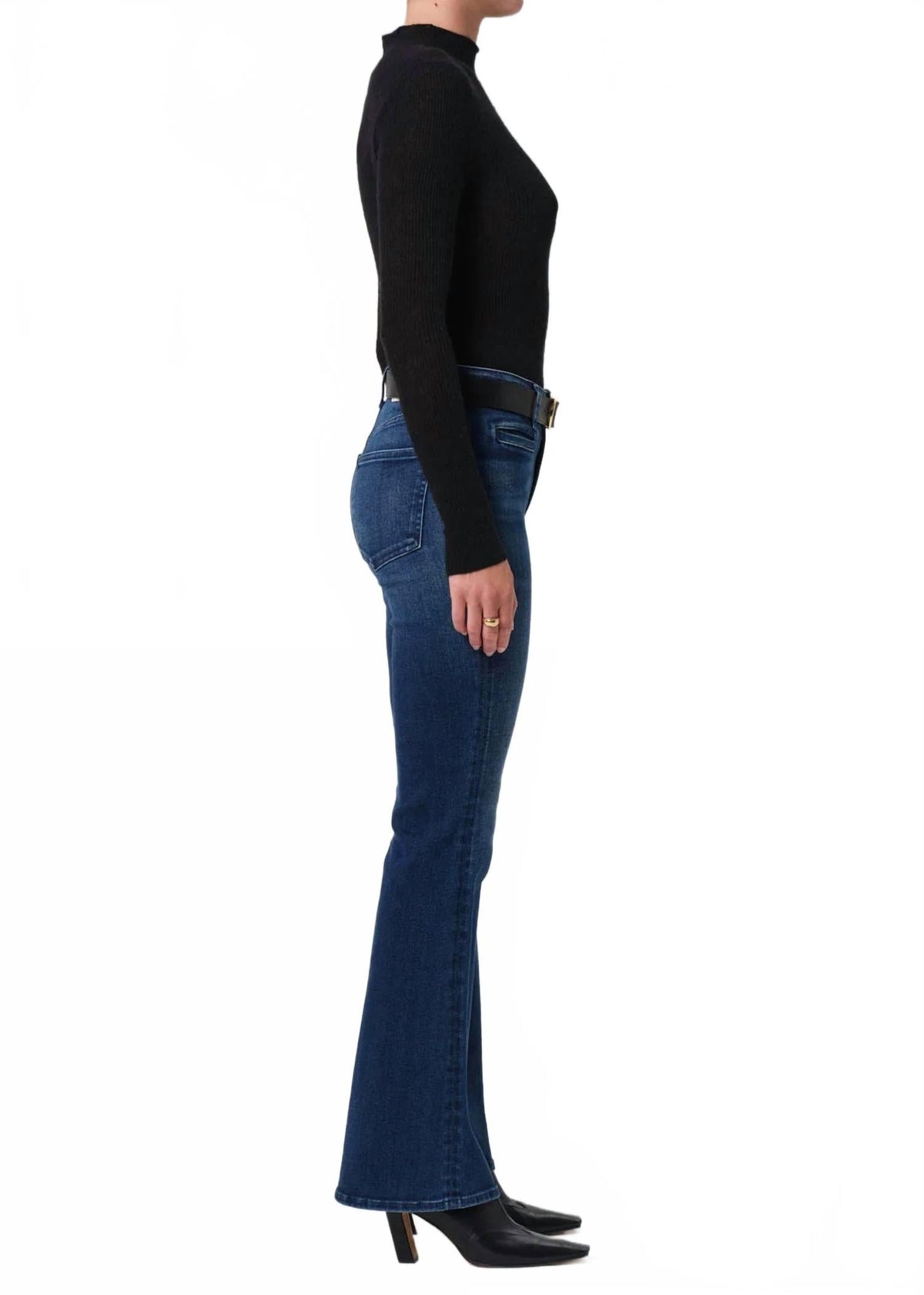 Lilah Flare Welt Pocket Jean In Marvita