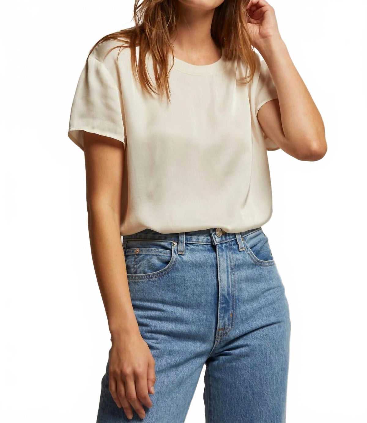 Delphine Crewneck Tee In Sugar
