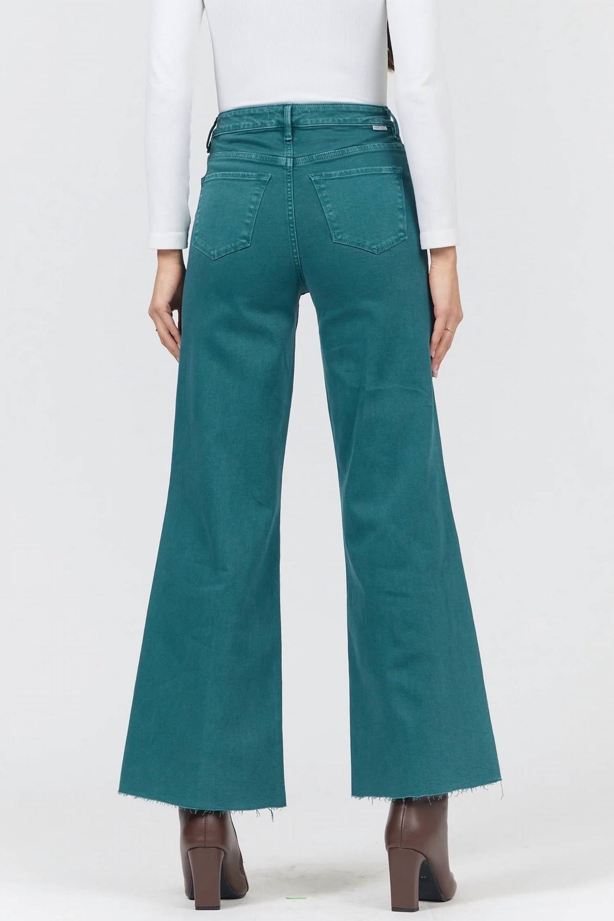 Iona High-Rise Wide-Leg Jeans In Mediterranea
