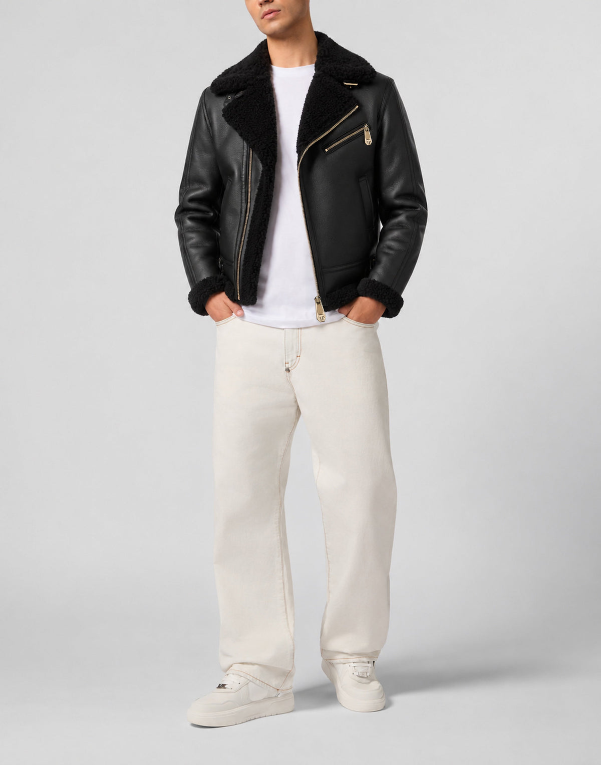 Shearling Biker Jacket Cocco Inserts