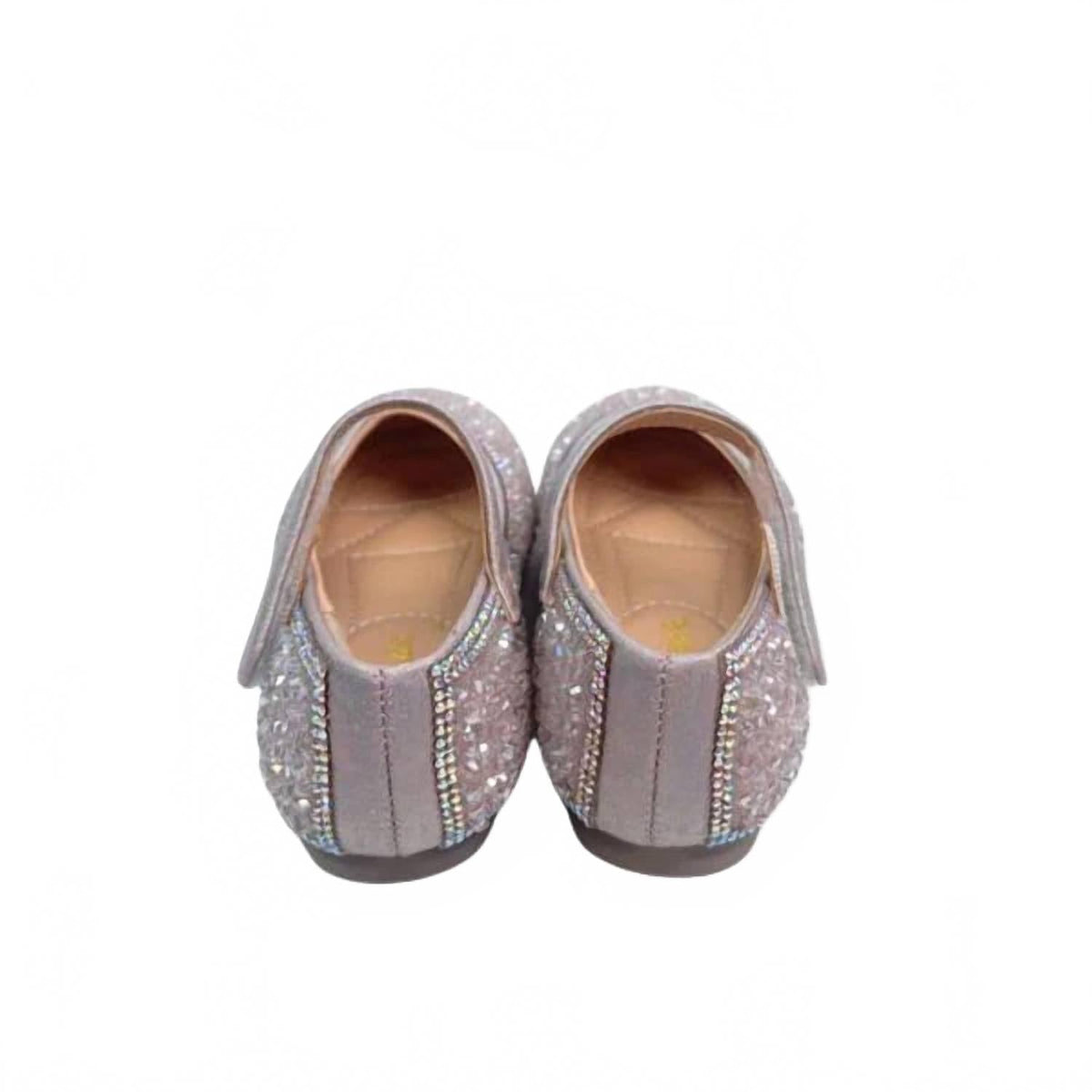 Baby Girls Clear Stone Flat Shoes In Light Pink