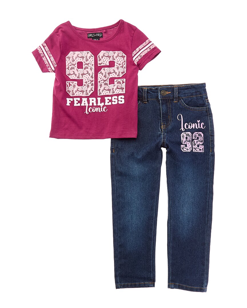 Girls First 2pc Fearless & Iconic Denim Set