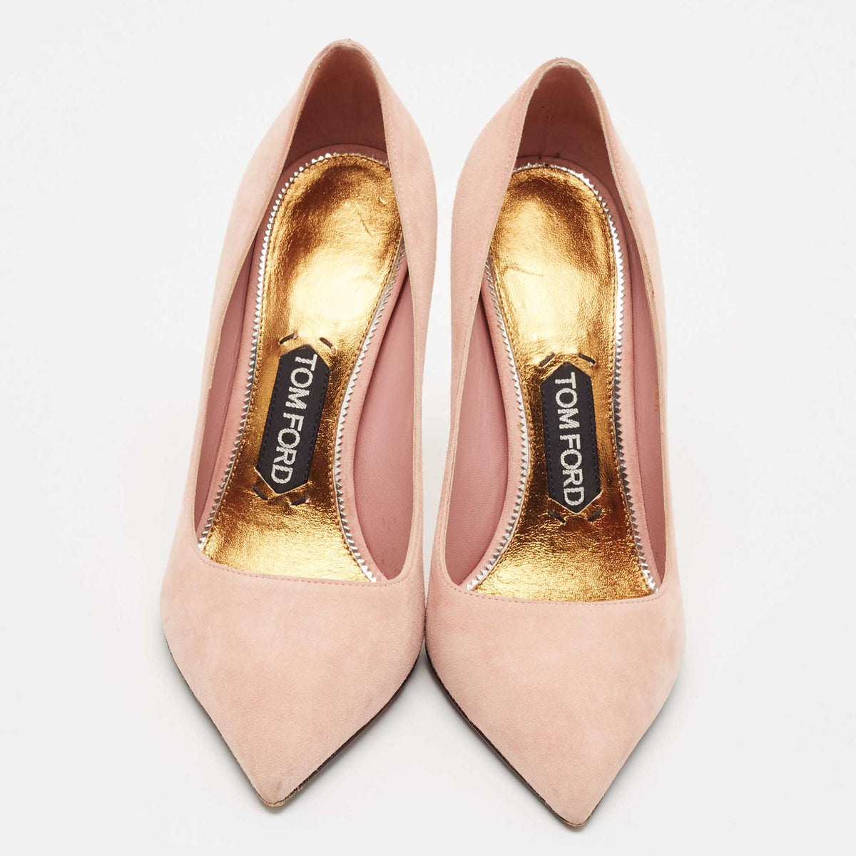 Tom Ford Light Pink Suede Pointed Toe Pumps Size 37