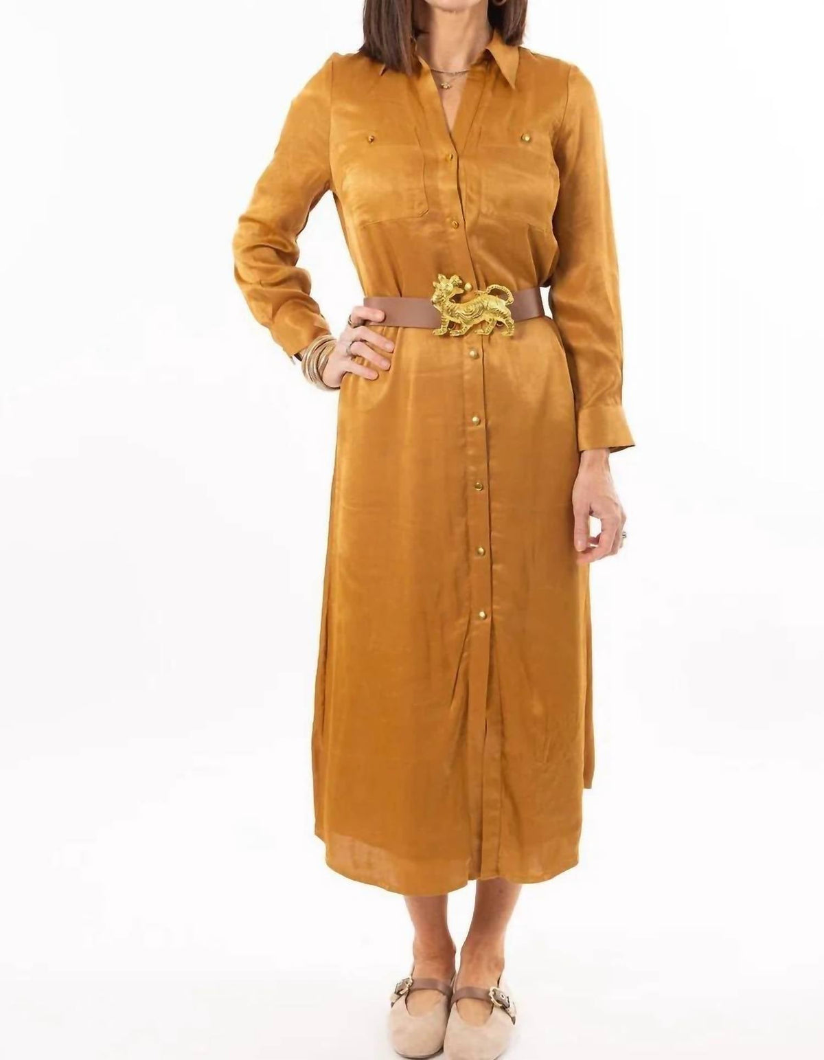Harper Maxi Dress In Harvest Gold