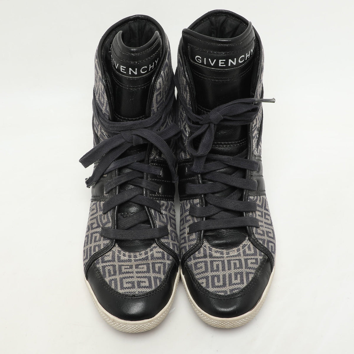 Givenchy Size 40 Blue Canvas High Top Sneakers
