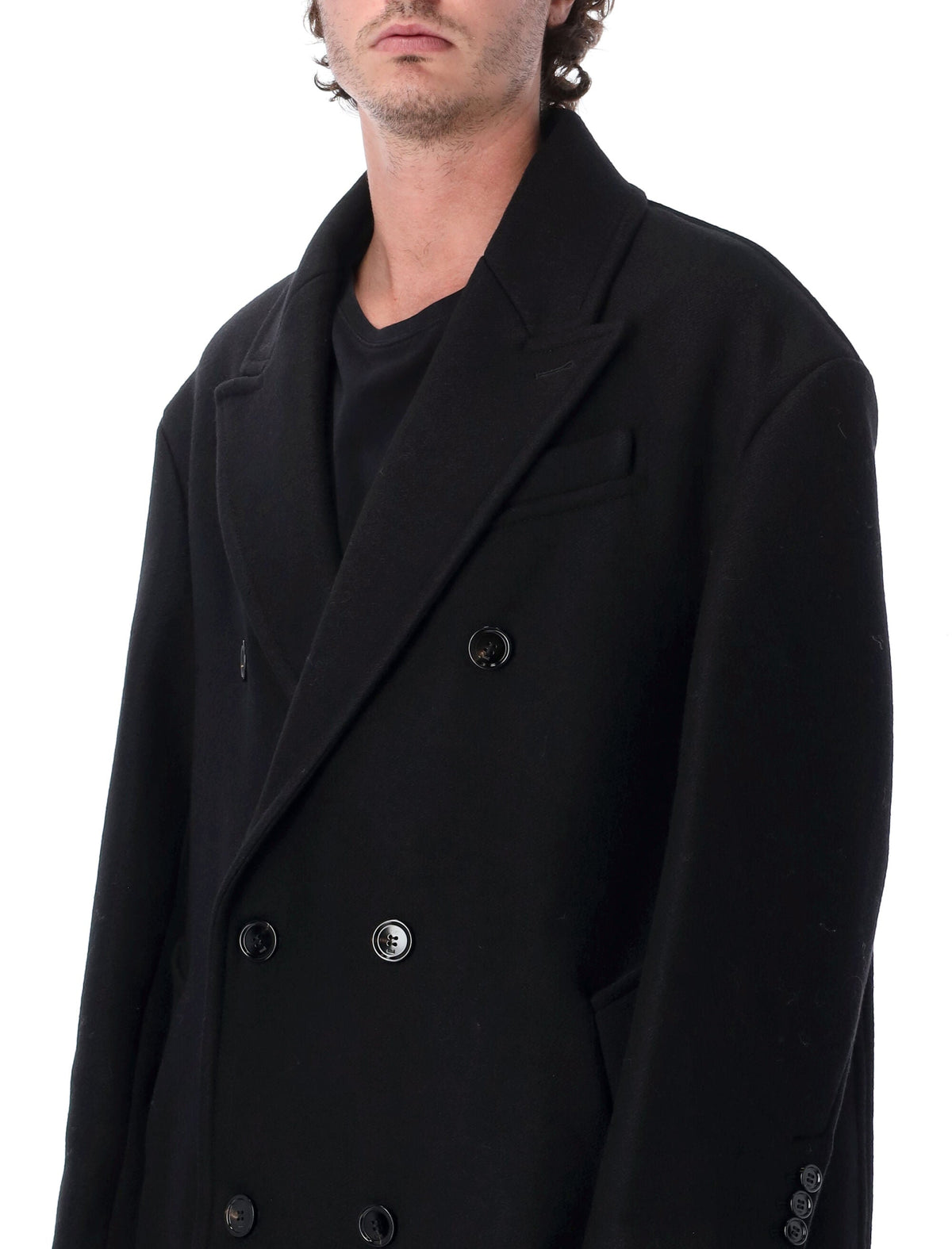 Long Double-Breasted Overcoat