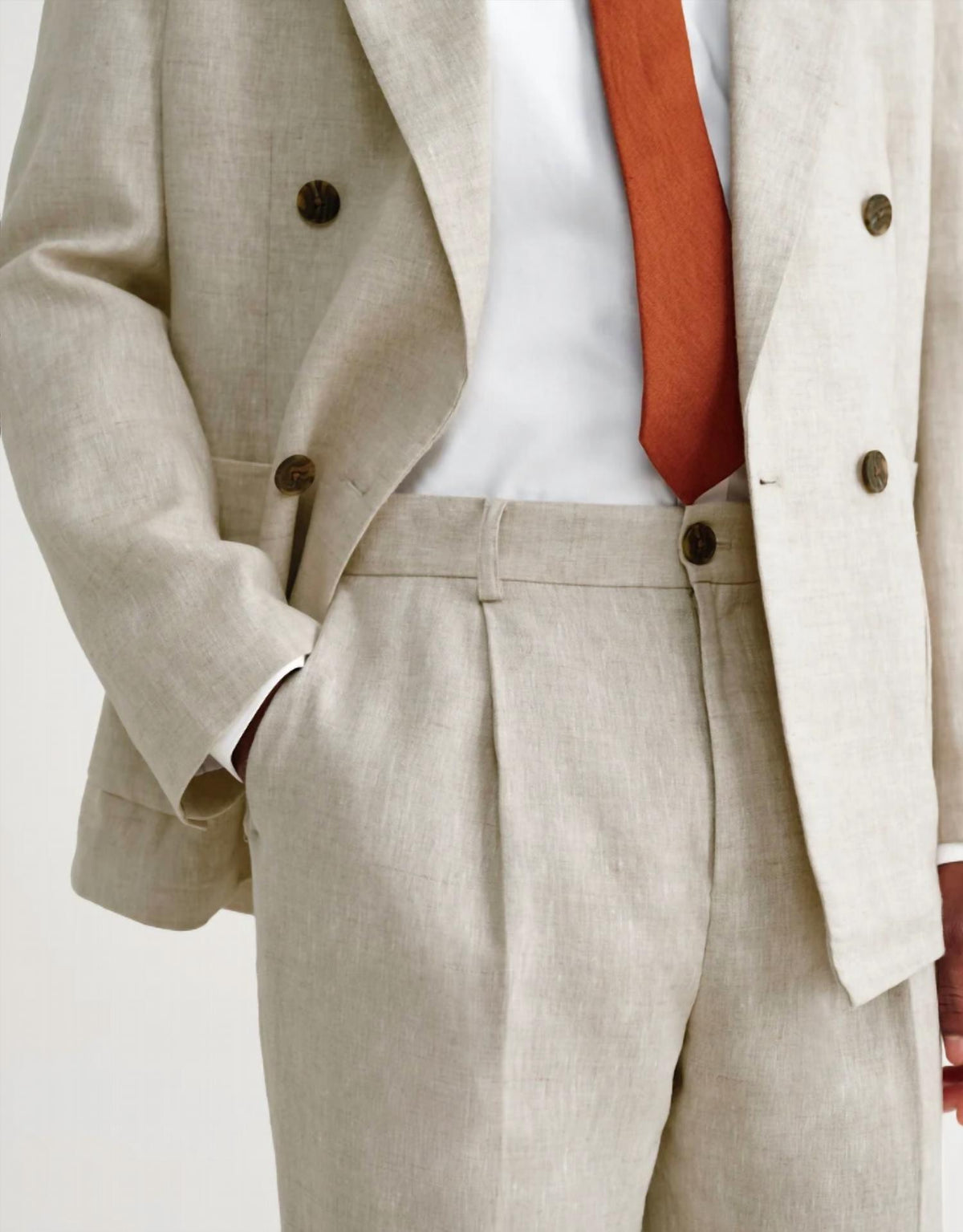 Aubyn Linen Relaxed Fit Trousers In Natural