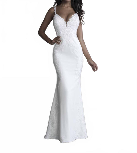 Mermaid Wedding Dress In Ivory/nude