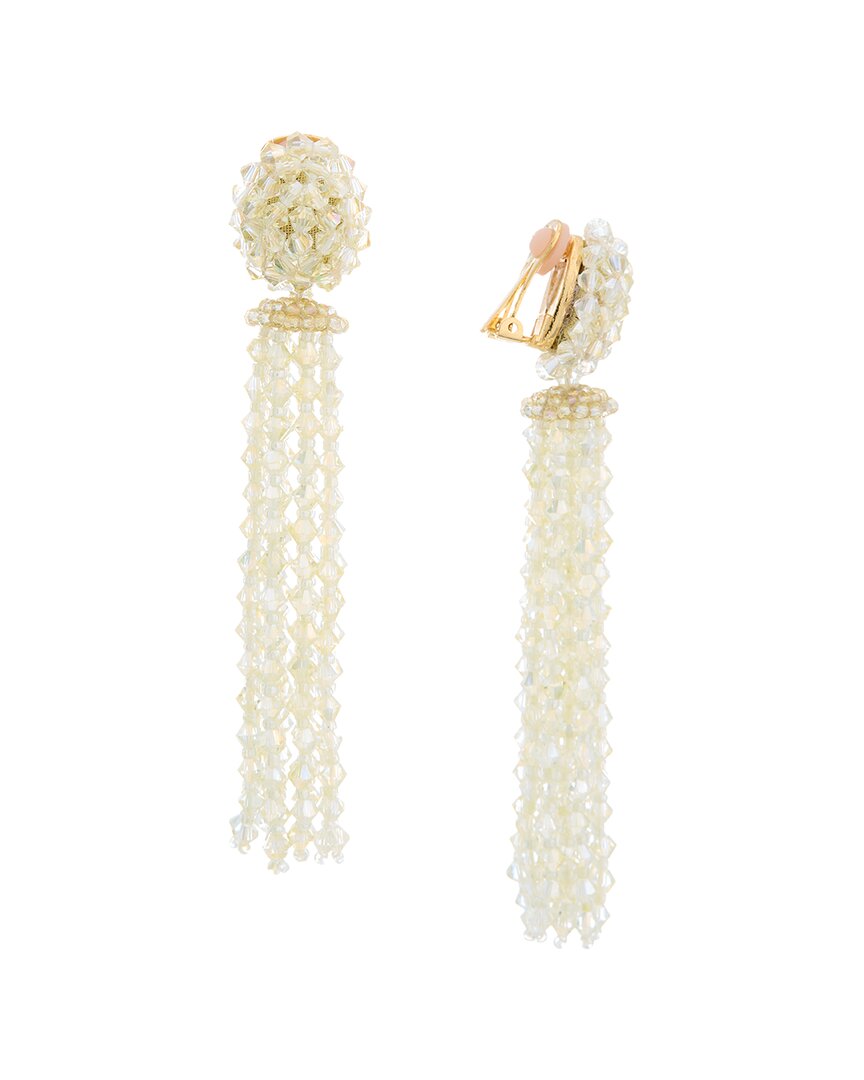 Oscar de la Renta Long Tassel Earrings