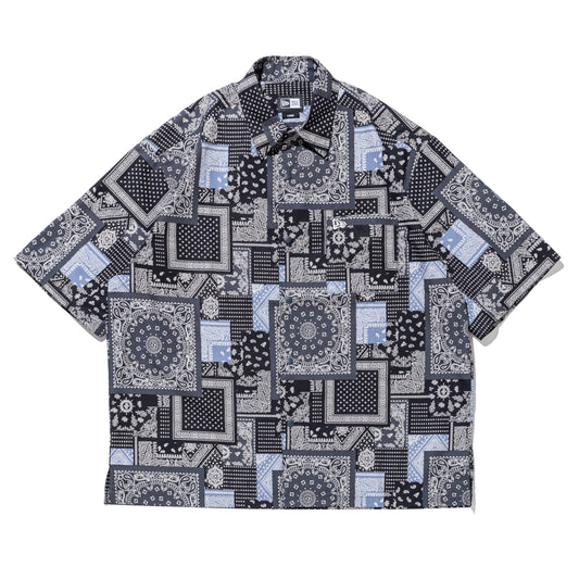 半袖 シャツ Paisley ペイズリー ネイビー