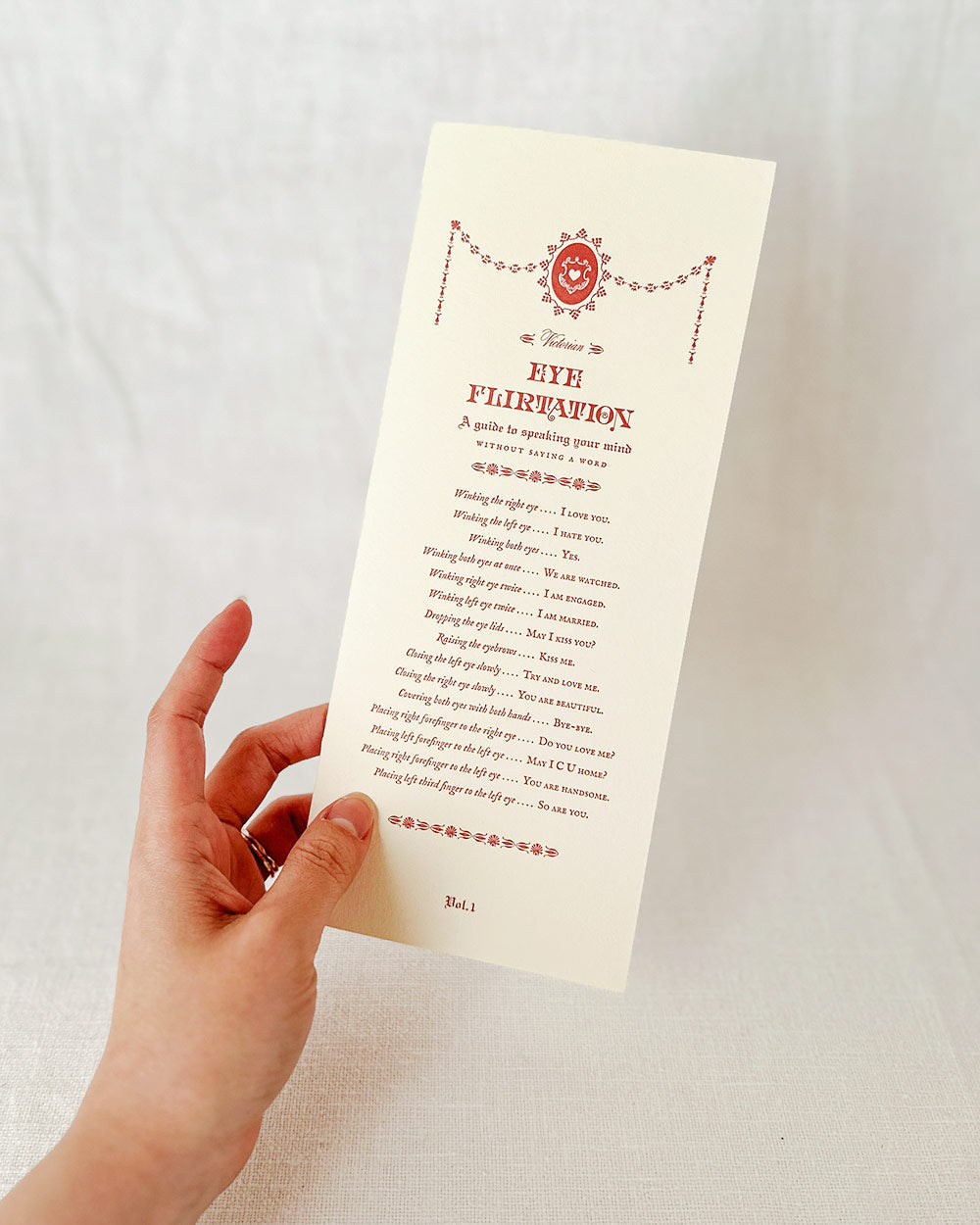 Glove Flirtation Greeting Card
