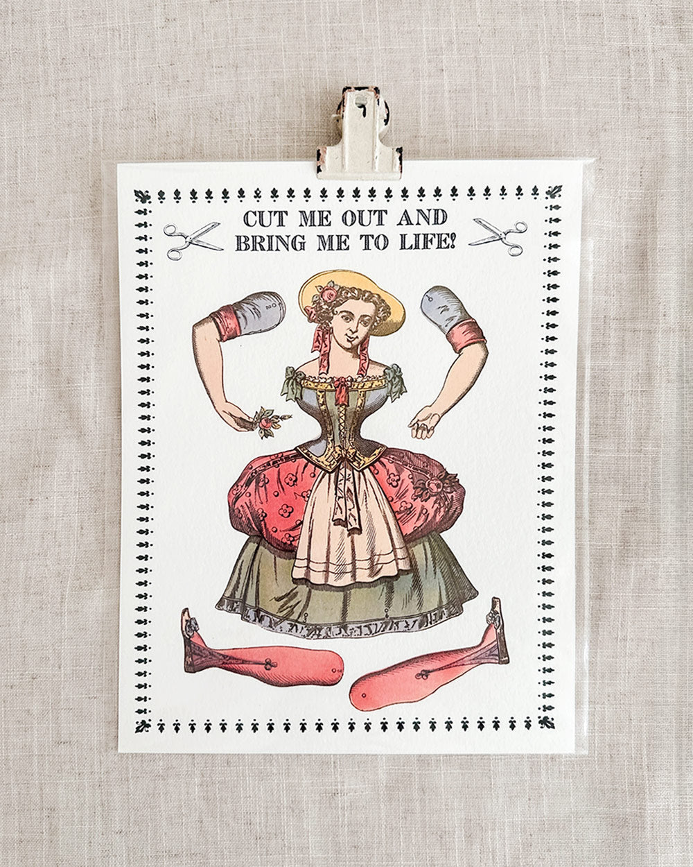Paper Doll Card - Bustle