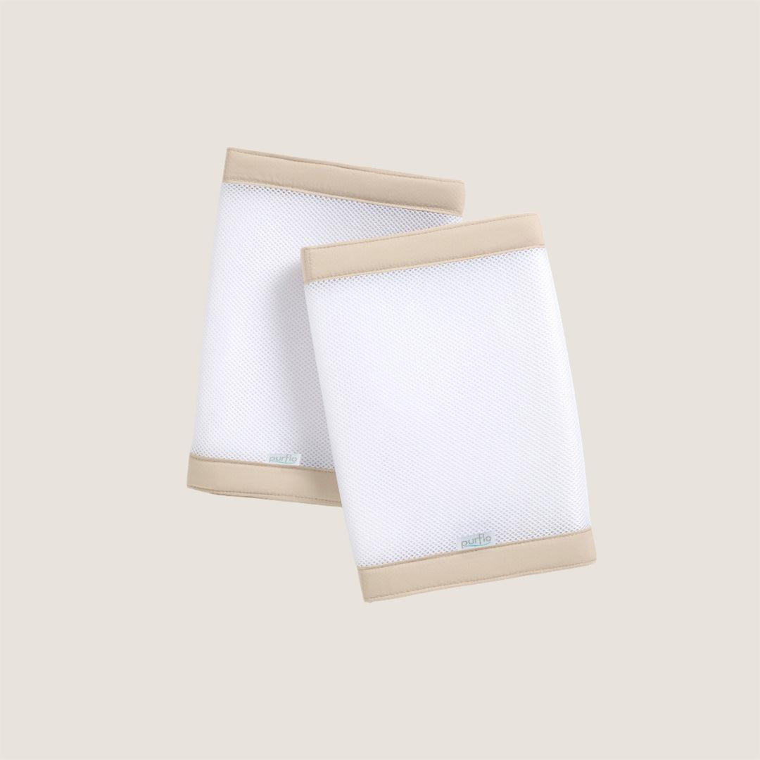 Purflo Breathable Cot Bumpers - 2 Pack - Sand