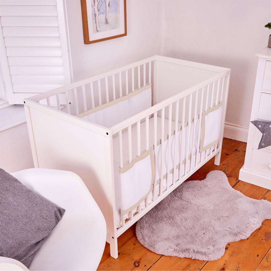 Purflo Breathable Cot Bumpers - 2 Pack - Sand
