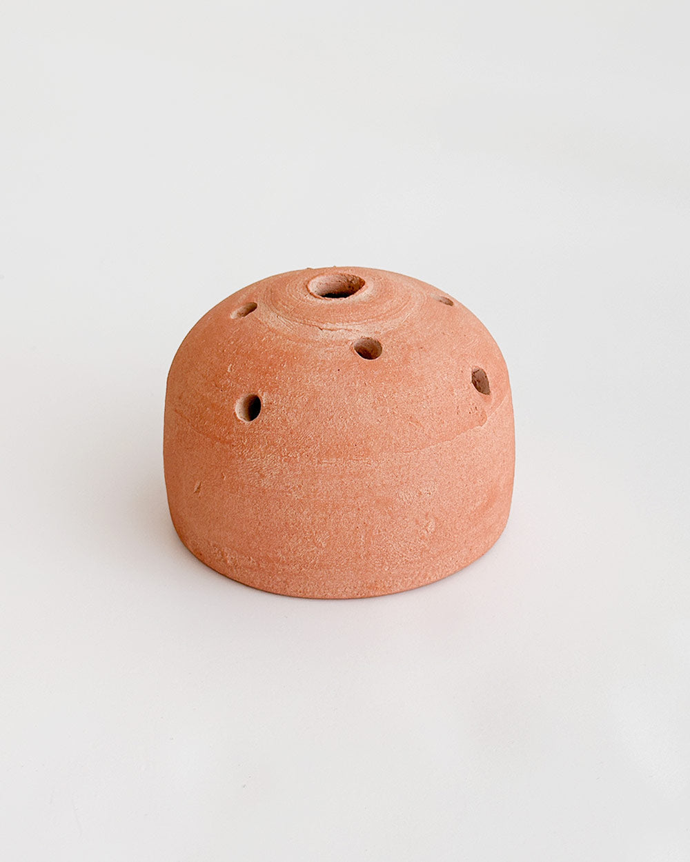 Terra Cotta Flower Frog - Whitewash
