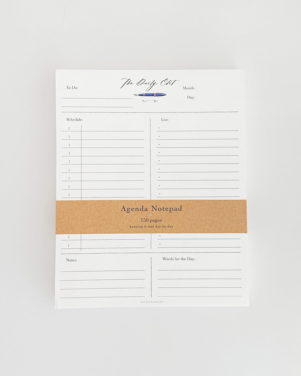 The Daily Edit - Agenda Notepad