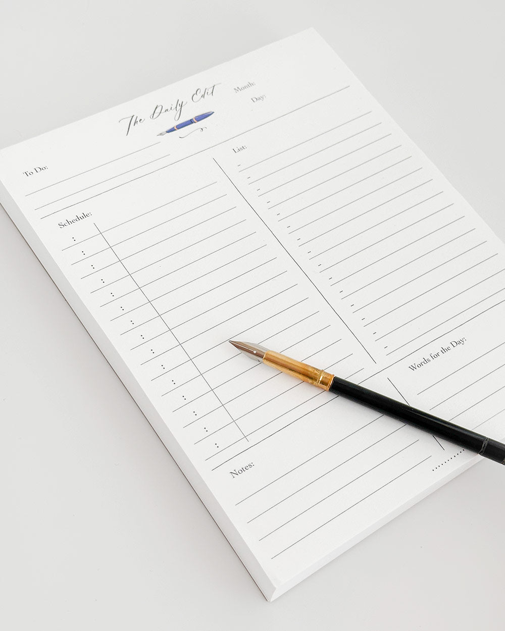 The Daily Edit - Agenda Notepad