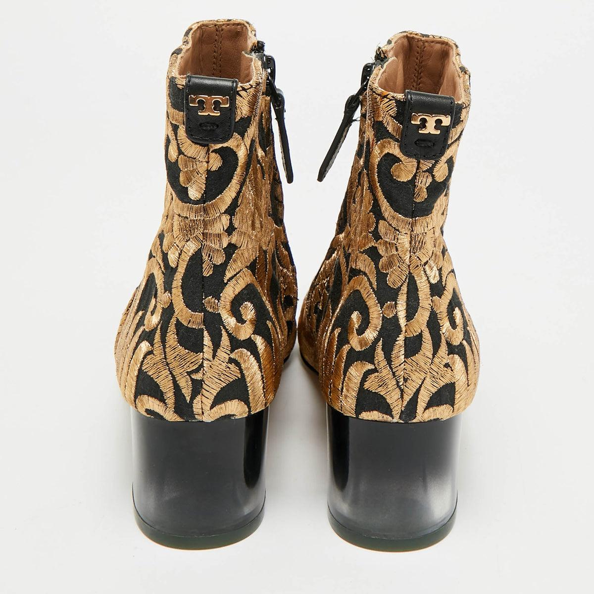 Tory Burch Gigi Size 36 Brown Brocade Fabric Ankle Length Boots